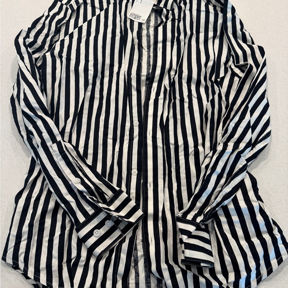 H&M Monochrome Striped Shirt